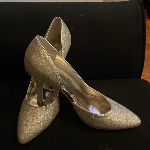 Anne Klein gold sparkly heels size 9 - Picture 1 of 3